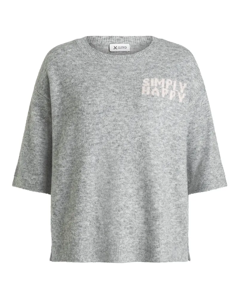Lloyd Grau Damen Strick Halbarm Pullover Grau Grau