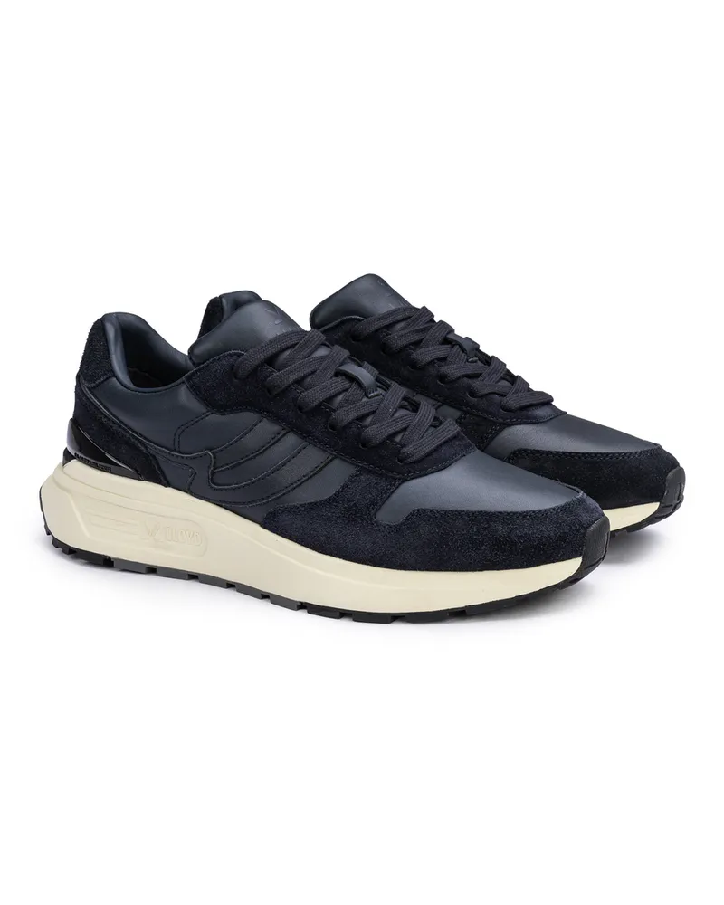 Lloyd Blau Genarbtes Leder | Tempo Wave Blau