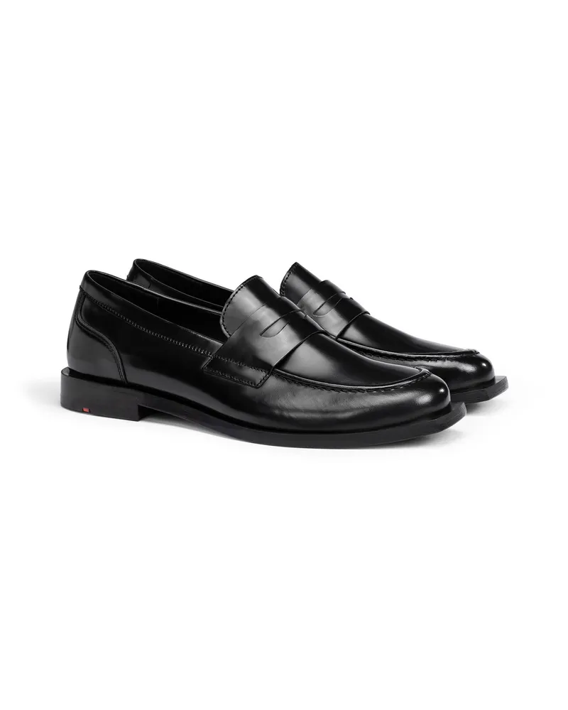 Lloyd Schwarz Glanzleder | Damen Slipper Schwarz Schwarz
