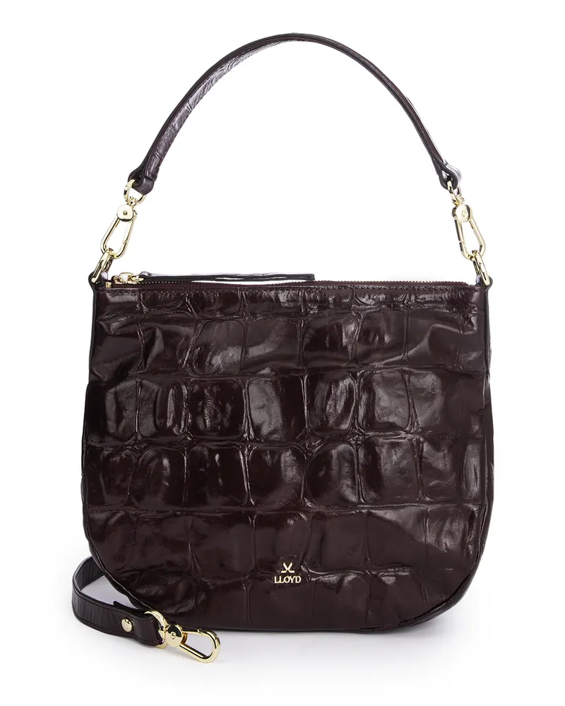 Lloyd Rot Geprägtes Leder | Damen Hobo Bag Rot Rot