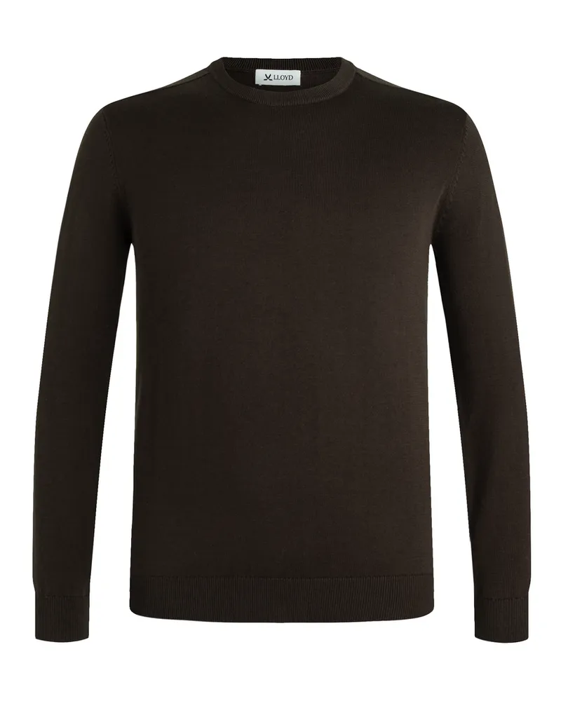 Lloyd Braun Strickpullover Rundhals Braun