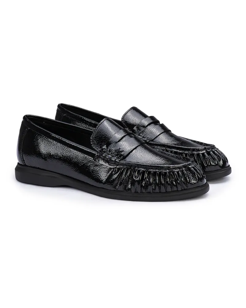Lloyd Schwarz Beschichtetes Leder | Damen N-stride 240 Schwarz Schwarz