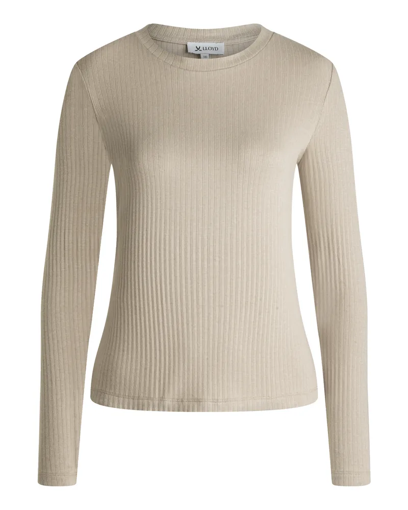 Lloyd Beige Damen Langarmshirt Rundhals Beige Beige