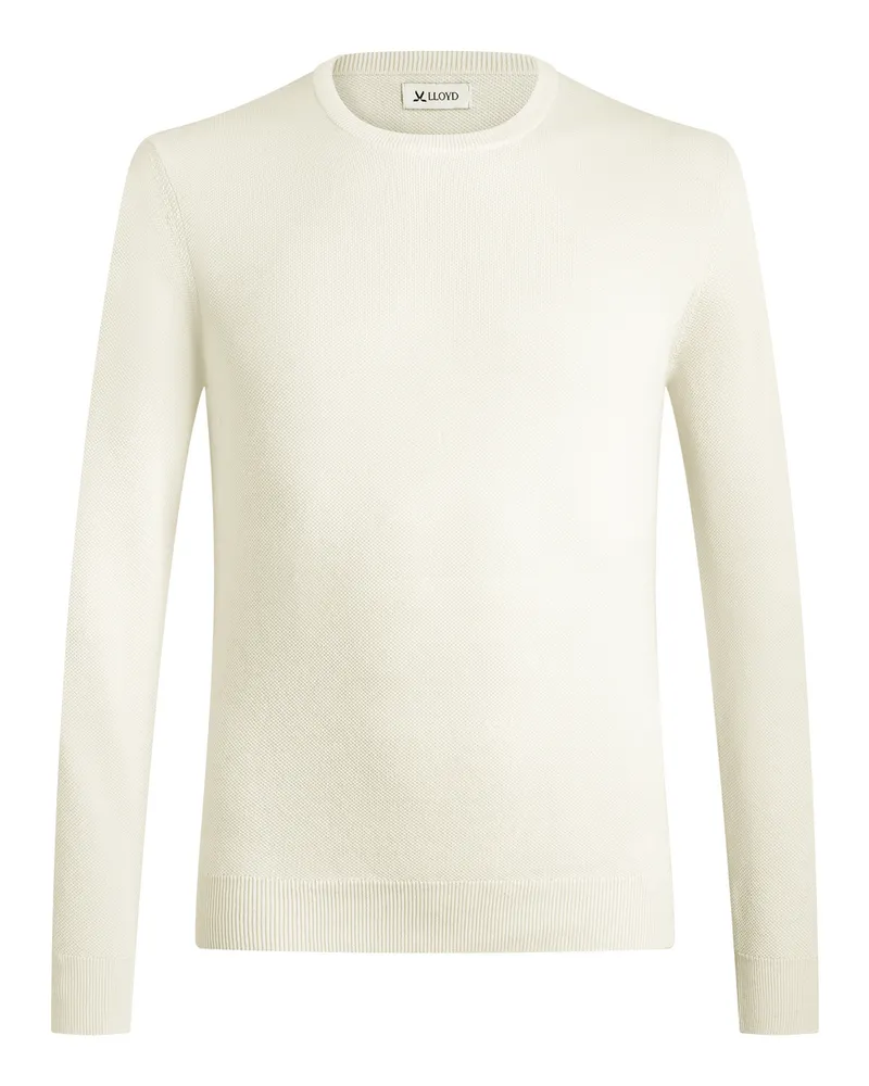 Lloyd Weiss Pullover Rundhals Weiss