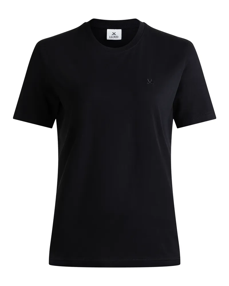 Lloyd Schwarz Damen T-shirt Rundhals Schwarz Schwarz