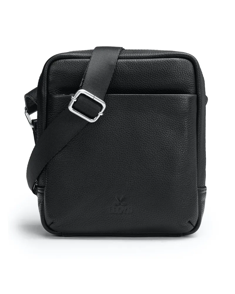 Lloyd Schwarz Genarbtes Leder | Crossoverbag Schwarz