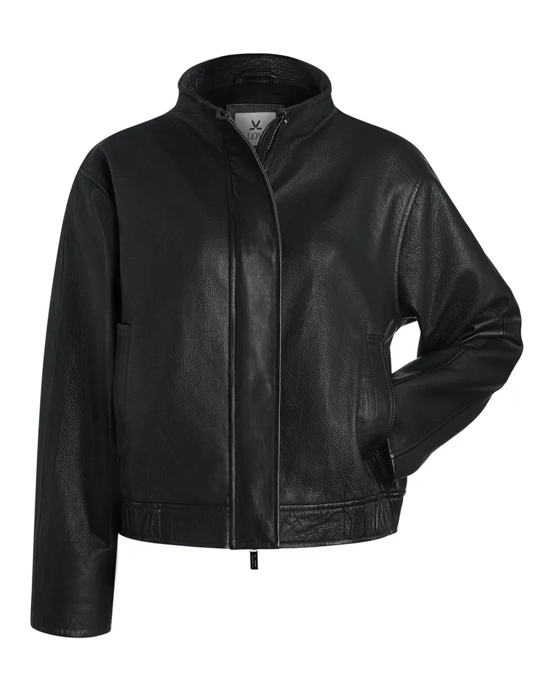 Lloyd Schwarz Glattleder | Damen Lederjacke Schwarz Schwarz