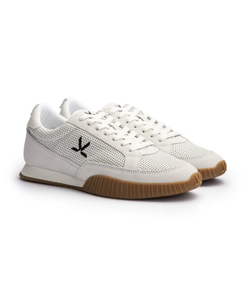 Lloyd Weiss Gelochtes Leder | Rauleder | Mova Form Weiss