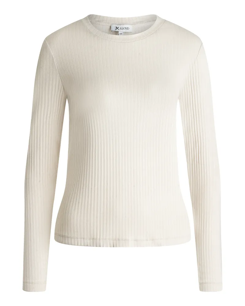 Lloyd Weiss Damen Langarmshirt Rundhals Weiss Weiss