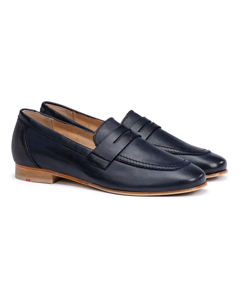 Lloyd Blau Rauleder | Damen Slipper Blau Blau