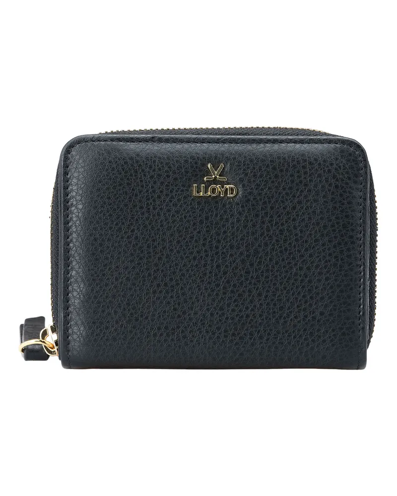 Lloyd Schwarz Glattleder | Damen Geldbörse Schwarz Schwarz