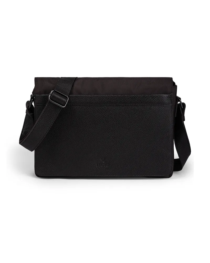 Lloyd Braun Genarbtes Leder | Textil | Messangerbag Braun