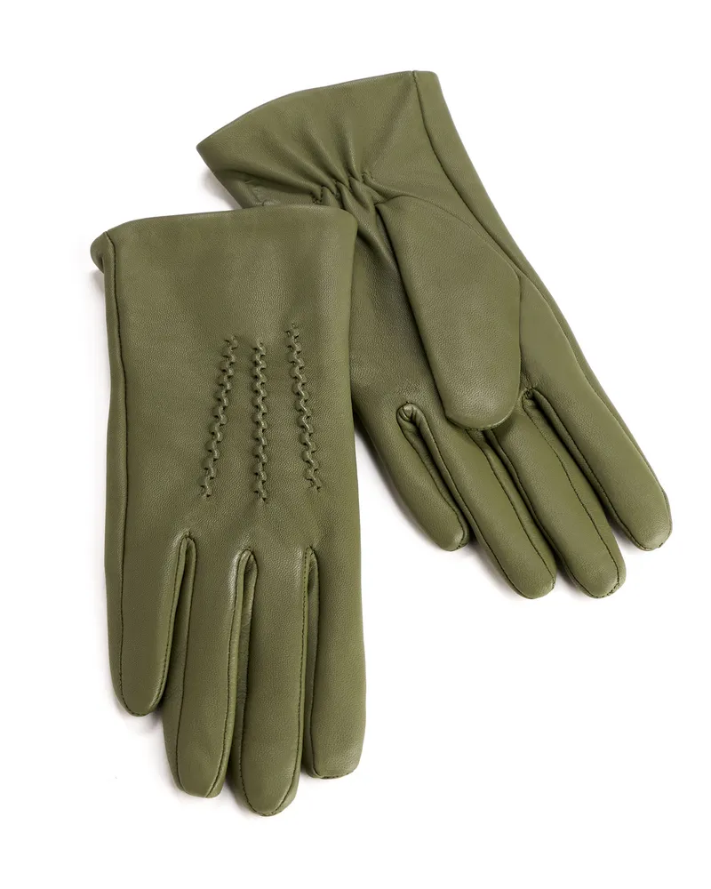 Lloyd Grün Glattleder | Damen Handschuhe Grün Grün