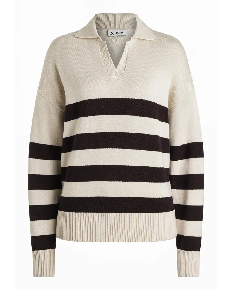 Lloyd Beige Damen Strickpullover V-ausschnitt Beige Beige