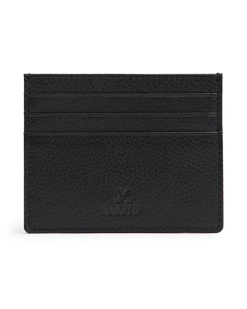 Lloyd Schwarz Genarbtes Leder | Cardholder Schwarz