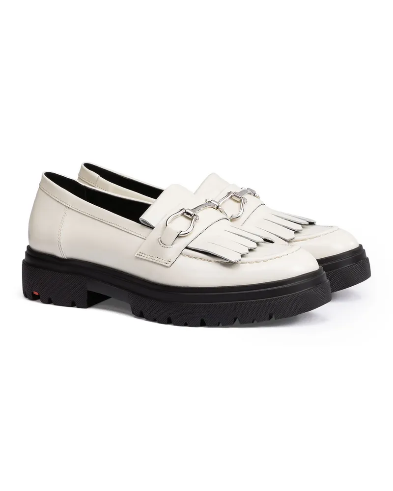 Lloyd Weiss Glänzendes Leder | Damen Slipper Weiss Weiss