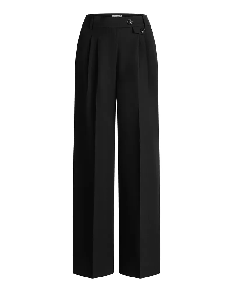 Lloyd Schwarz Damen Stoffhose Schwarz Schwarz