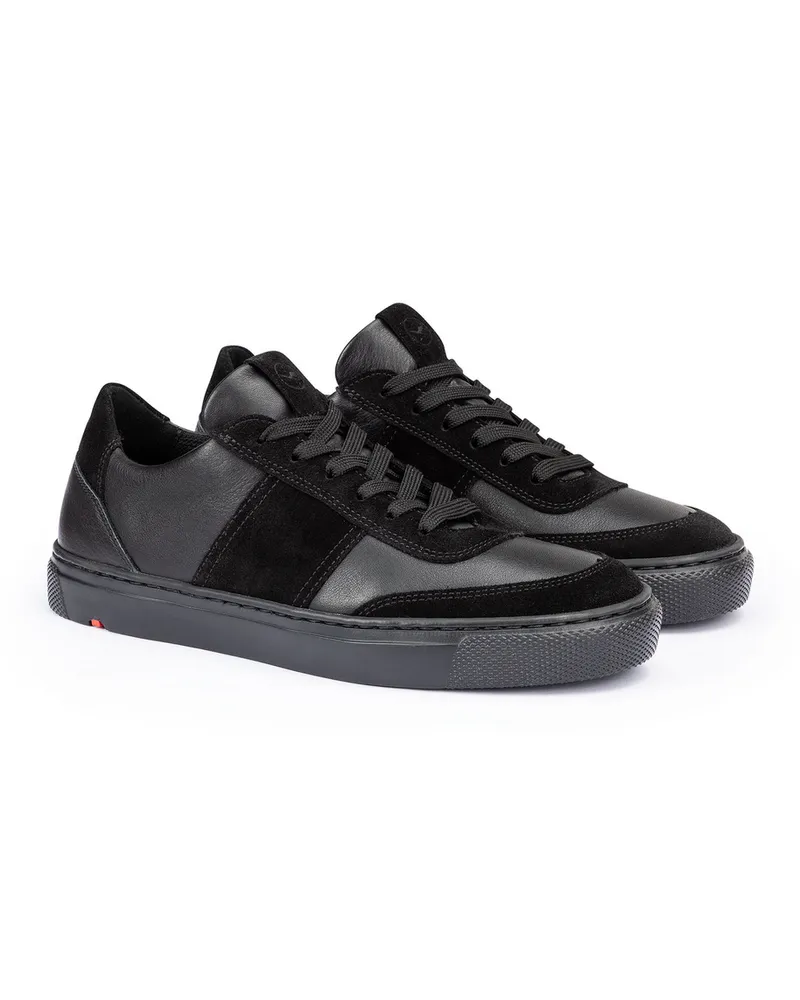 Lloyd Schwarz Glattleder | Rauleder | Damen Sneaker Schwarz Schwarz