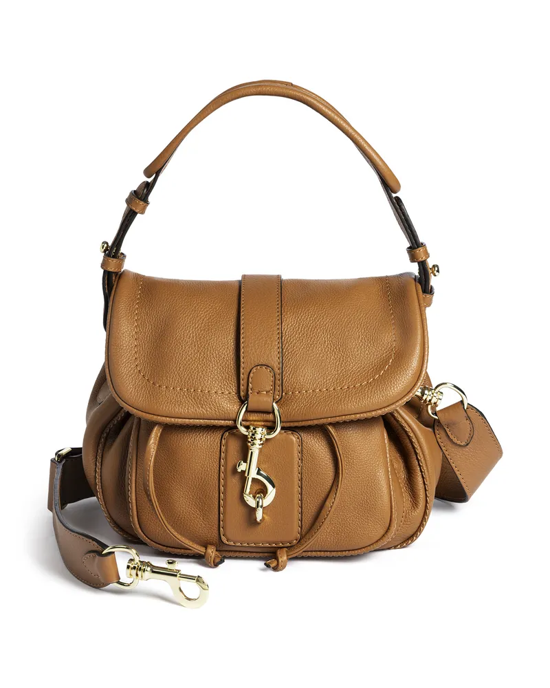 Lloyd Braun Genarbtes Leder | Damen Shoulderbag Braun Braun