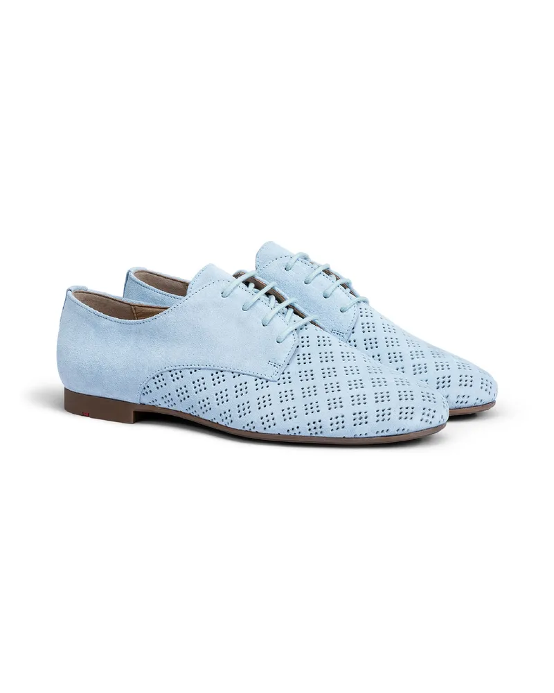 Lloyd Blau Gelochtes Leder | Rauleder | Damen Halbschuhe Blau Blau
