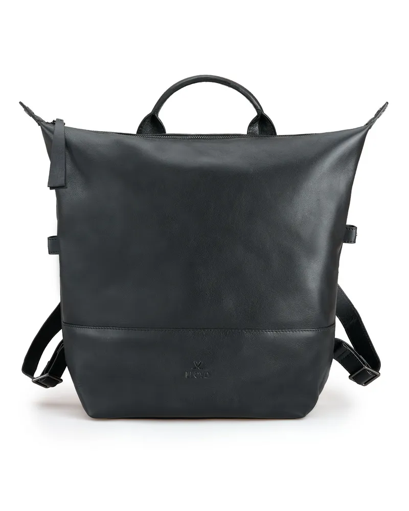 Lloyd Schwarz Glattleder | Damen Rucksack Schwarz Schwarz