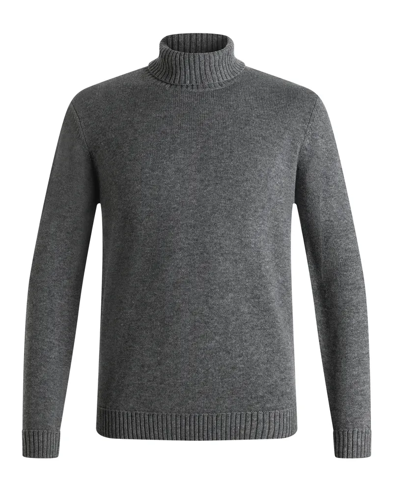 Lloyd Grau Wolle | Troyer Strickpullover Grau