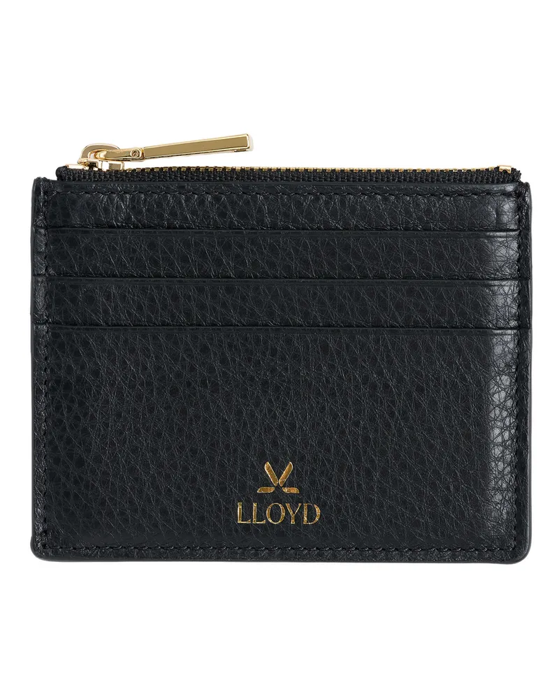 Lloyd Schwarz Glattleder | Damen Geldbörse Schwarz Schwarz