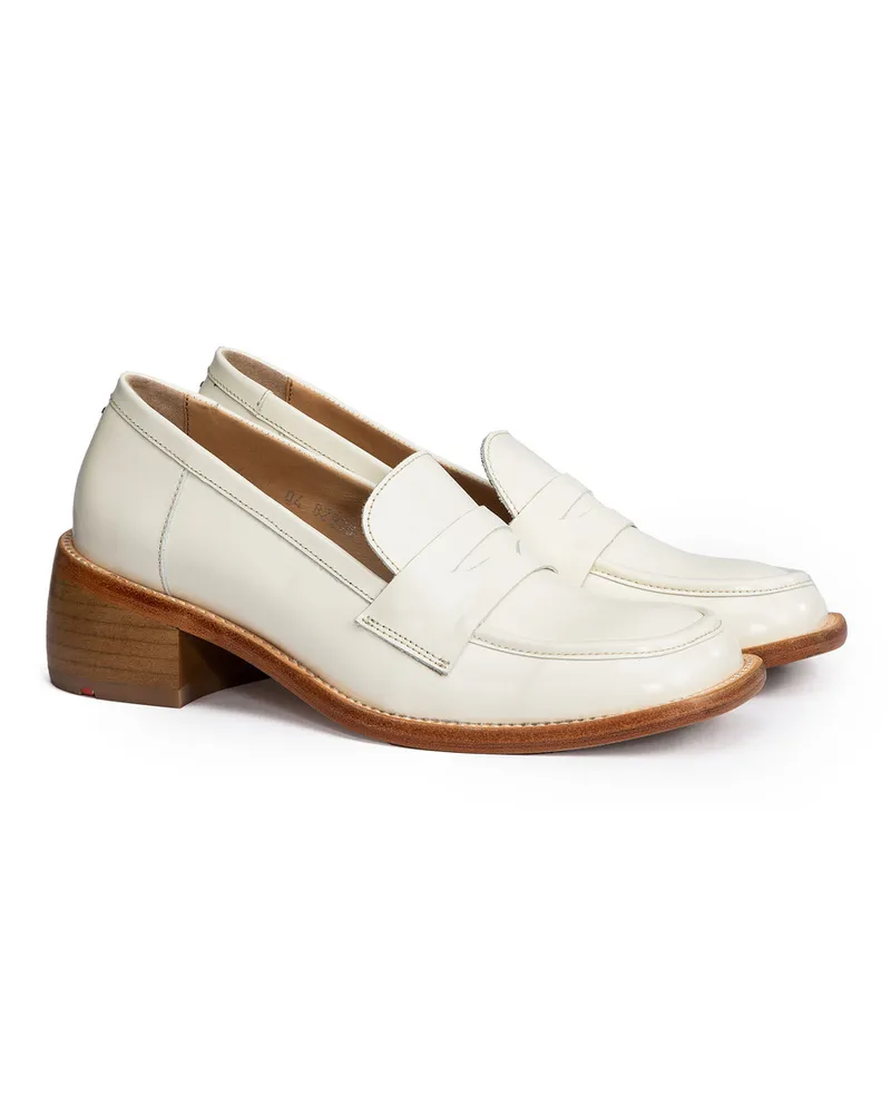 Lloyd Weiss Glänzendes Leder | Damen Slipper Weiss Weiss