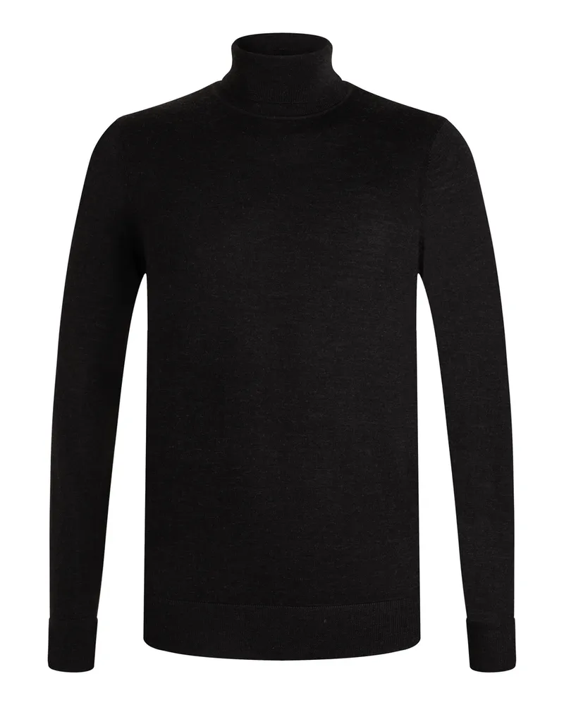 Lloyd Braun Wolle | Strickpullover Rollkragen Braun