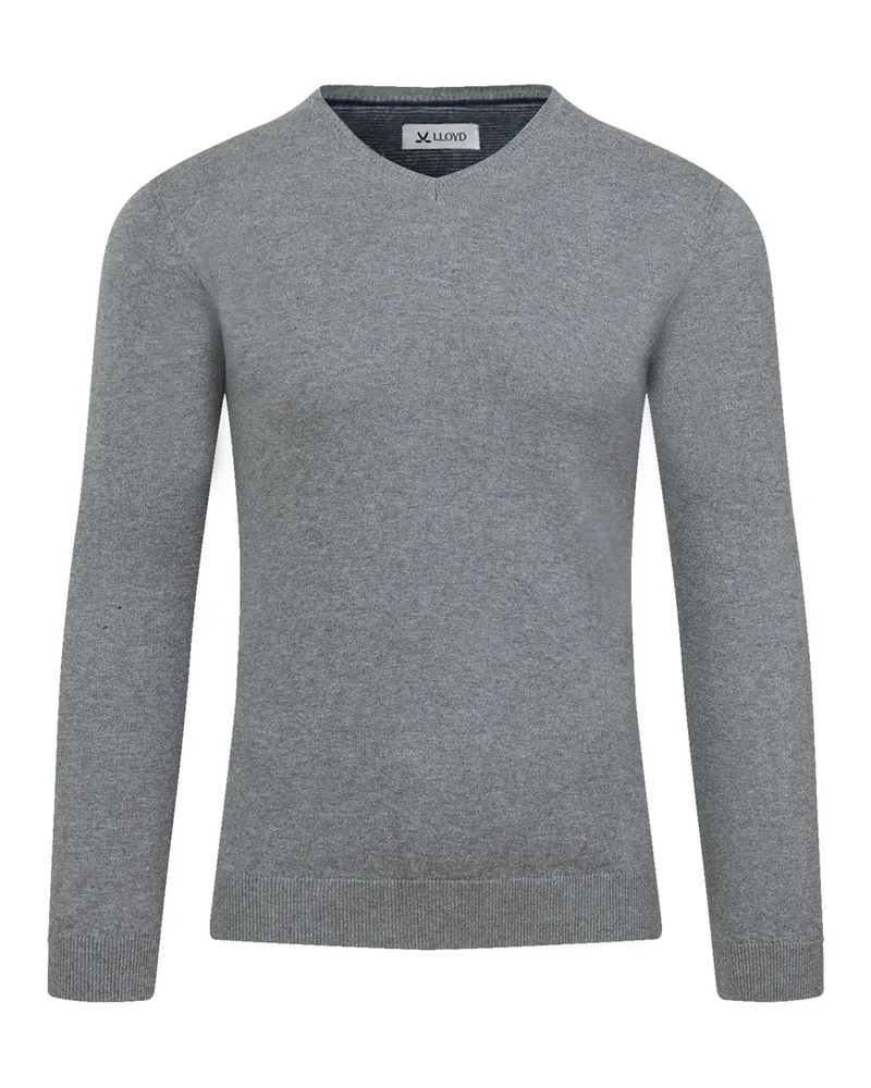 Lloyd Grau Textil | V-ausschnitt Pullover Grau