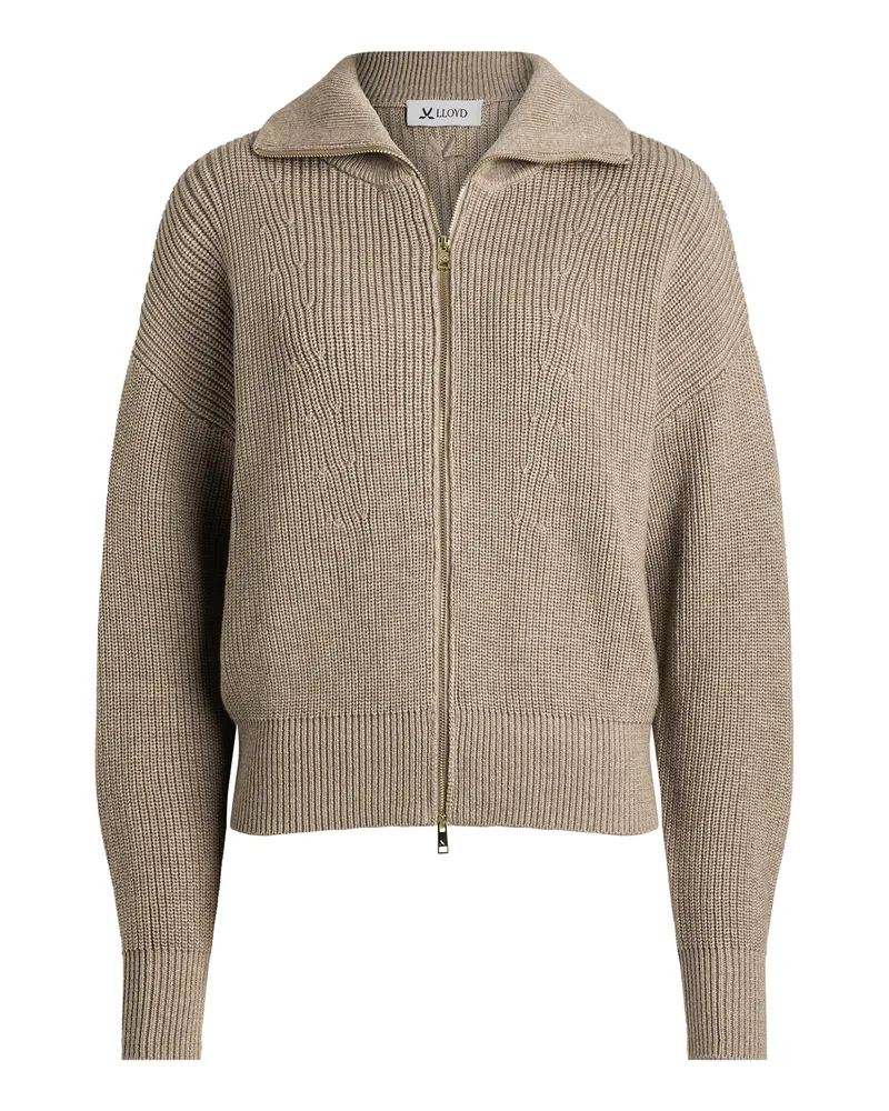 Lloyd Taupe Baumwolle | Damen Strickcardigan Taupe Taupe