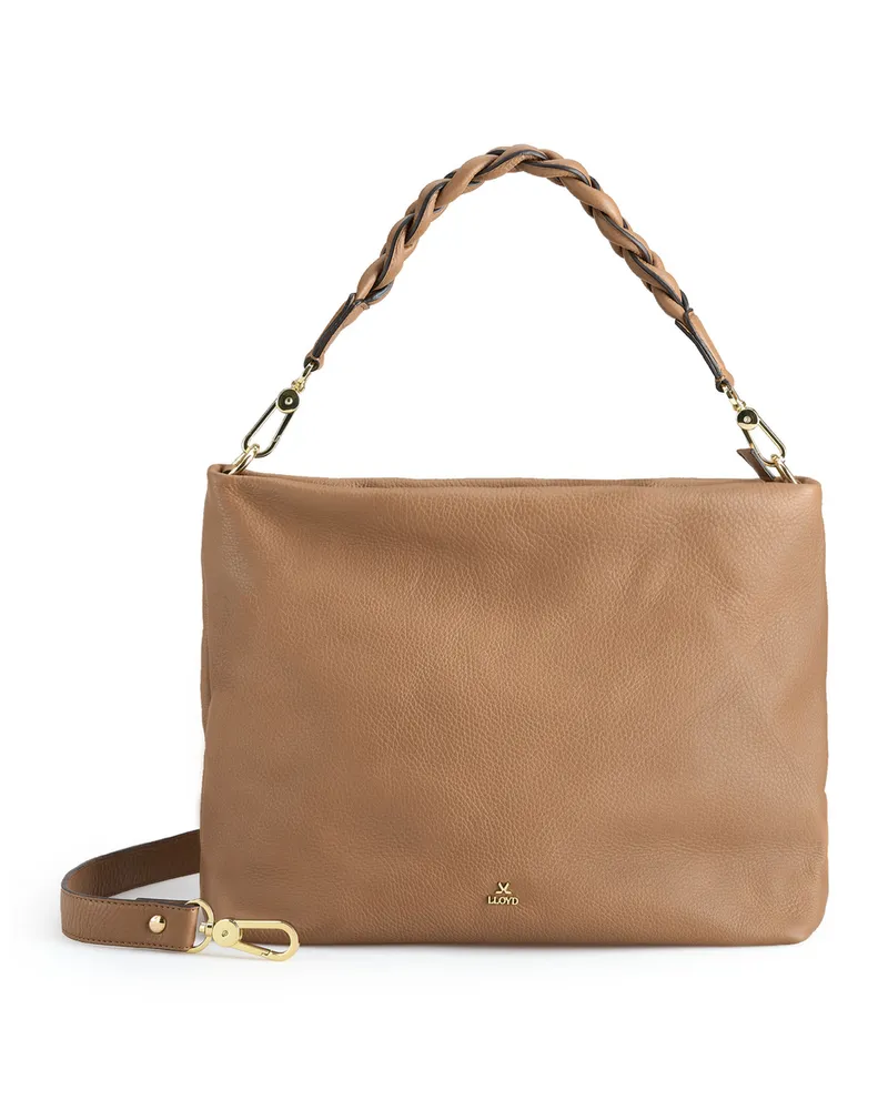 Lloyd Braun Glattleder | Damen Hobo Bag Braun Braun