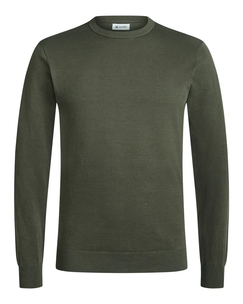 Lloyd Grün Geflochtenes Leder | Pullover Rundhals Grün
