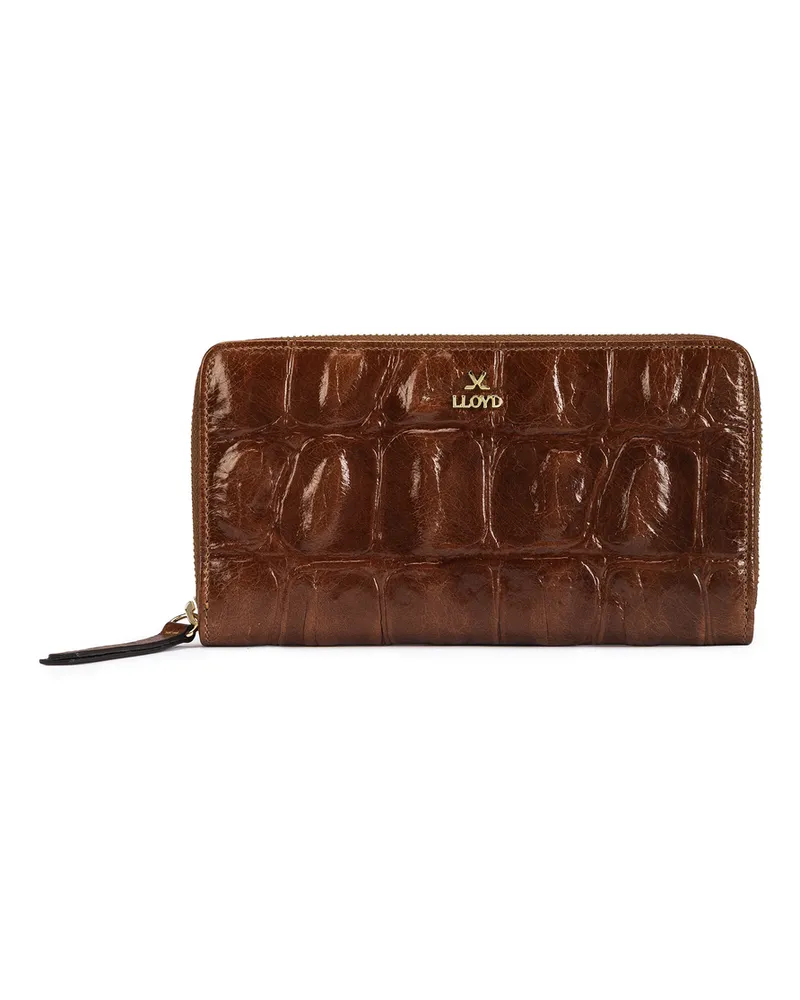 Lloyd Braun Genarbtes Leder | Damen Wallet Braun Braun