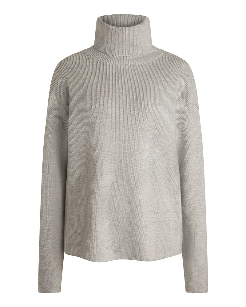 Lloyd Grau Wolle | Damen Strickpullover Rollkragen Grau Grau