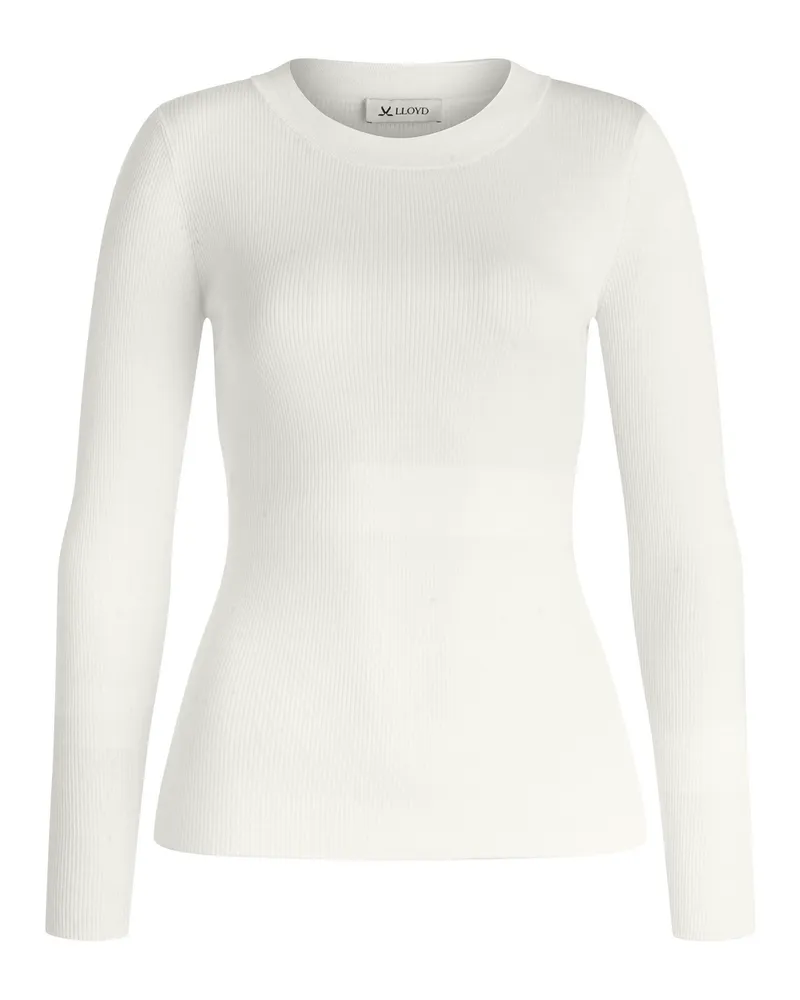 Lloyd Weiss Damen Strickpullover Rundhals Weiss Weiss