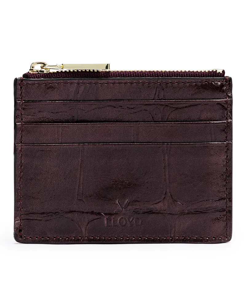 Lloyd Rot Effekt Leder | Damen Cardholder Rot Rot