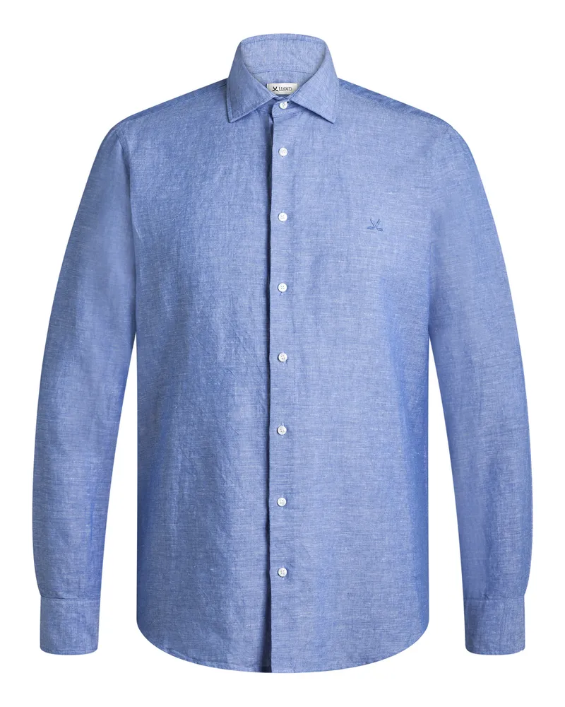 Lloyd Blau Hemd Langarm Blau