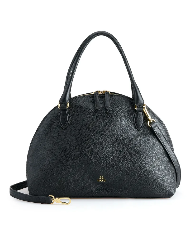 Lloyd Schwarz Glattleder | Damen Handtasche Schwarz Schwarz