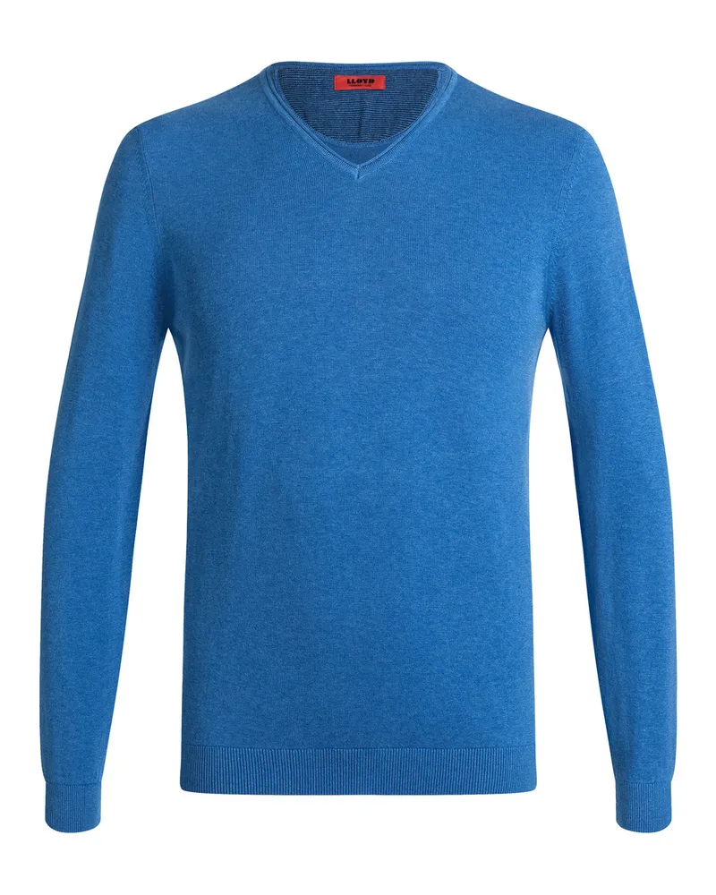 Lloyd Blau Textil | V-ausschnitt Pullover Blau