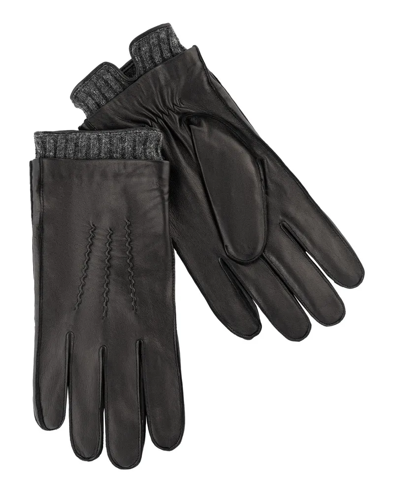 Lloyd Schwarz Glattleder | Handschuhe Schwarz