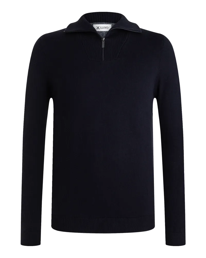 Lloyd Blau Strickpullover Troyer Blau