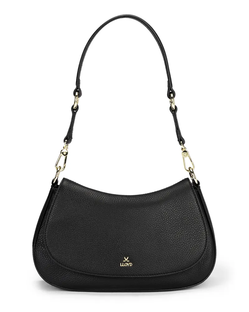 Lloyd Schwarz Genarbtes Leder | Damen Saddle Bag Schwarz Schwarz