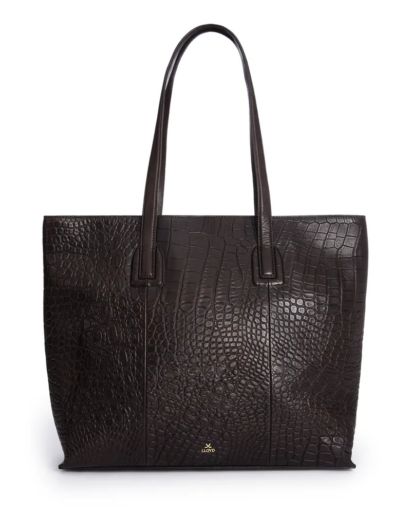 Lloyd Braun Geprägtes Leder | Damen Shopper Bag Braun Braun