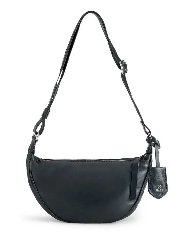 Lloyd Schwarz Glattleder | Damen Crossover Bag Schwarz Schwarz