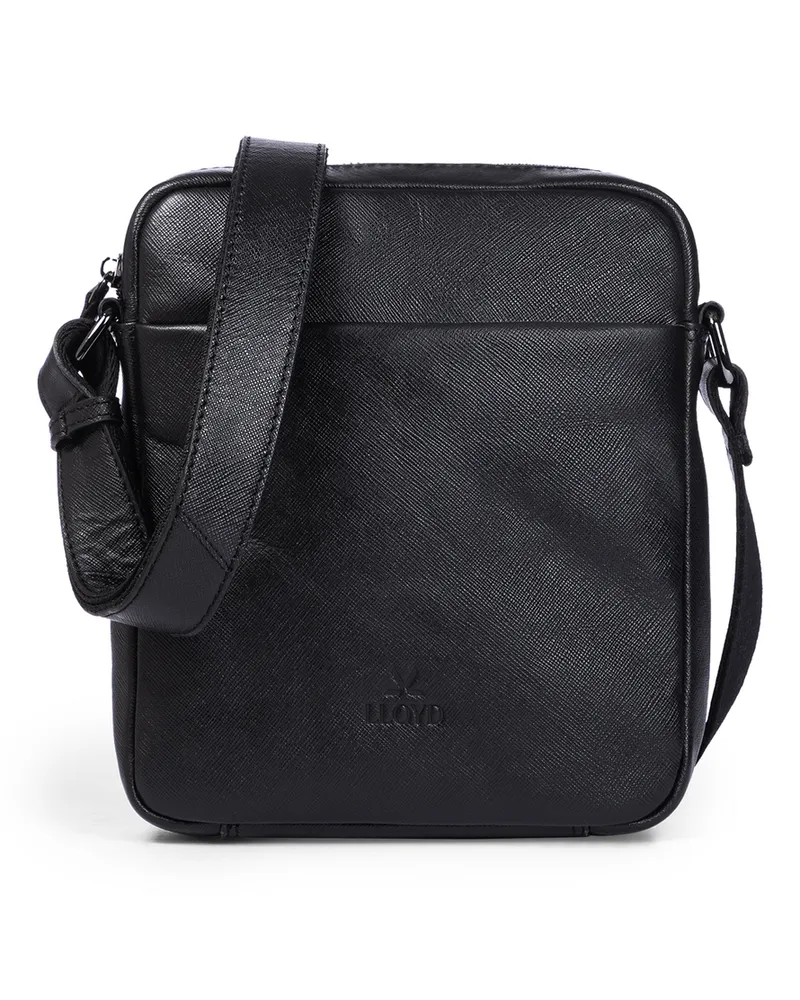 Lloyd Schwarz Glattleder | Crossoverbag Schwarz