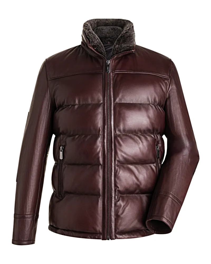 Lloyd Rot Glattleder | Gepolsterte Lederjacke Kenny Rot
