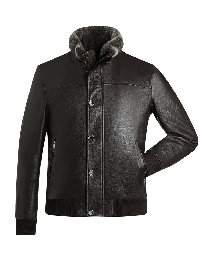 Lloyd Braun Glattleder | Lederjacke Norman Braun
