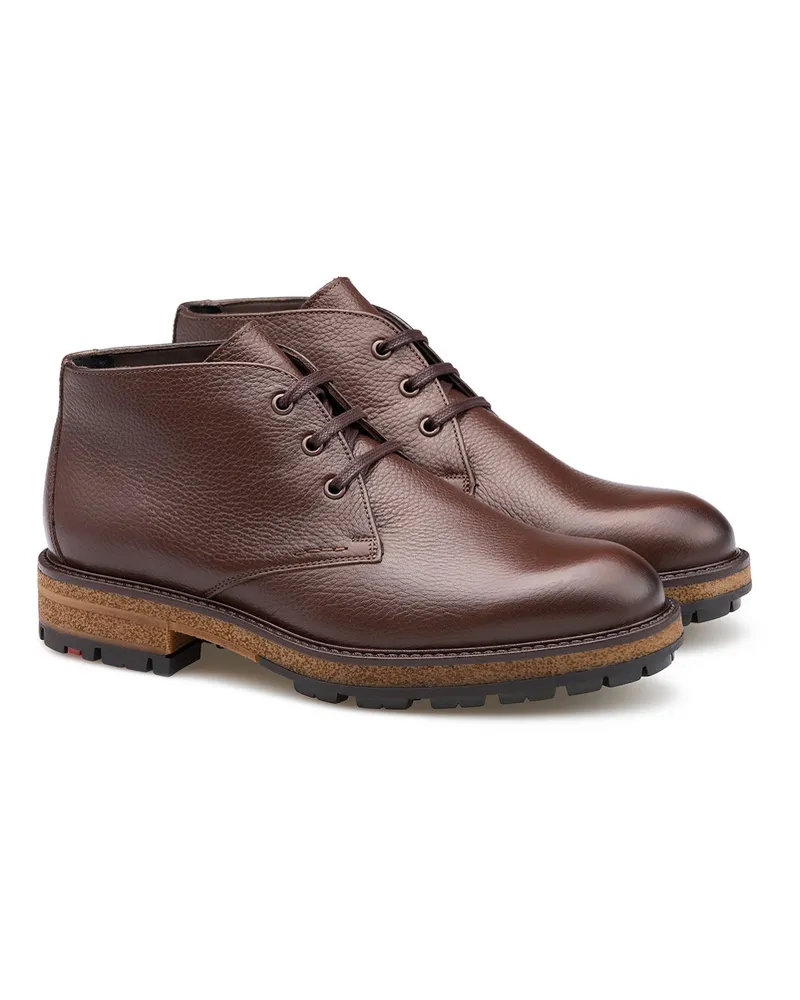 Lloyd Braun Genarbtes Leder | Stiefelette Braun