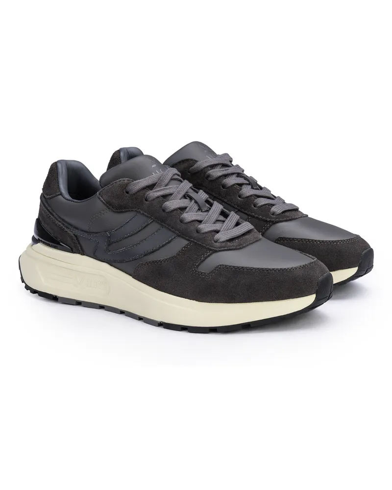 Lloyd Grau Genarbtes Leder | Tempo Wave Grau